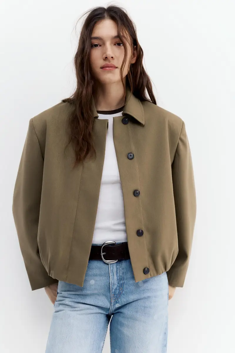 Giacca Tailored Fit A Palloncino Cammello miniatura 2