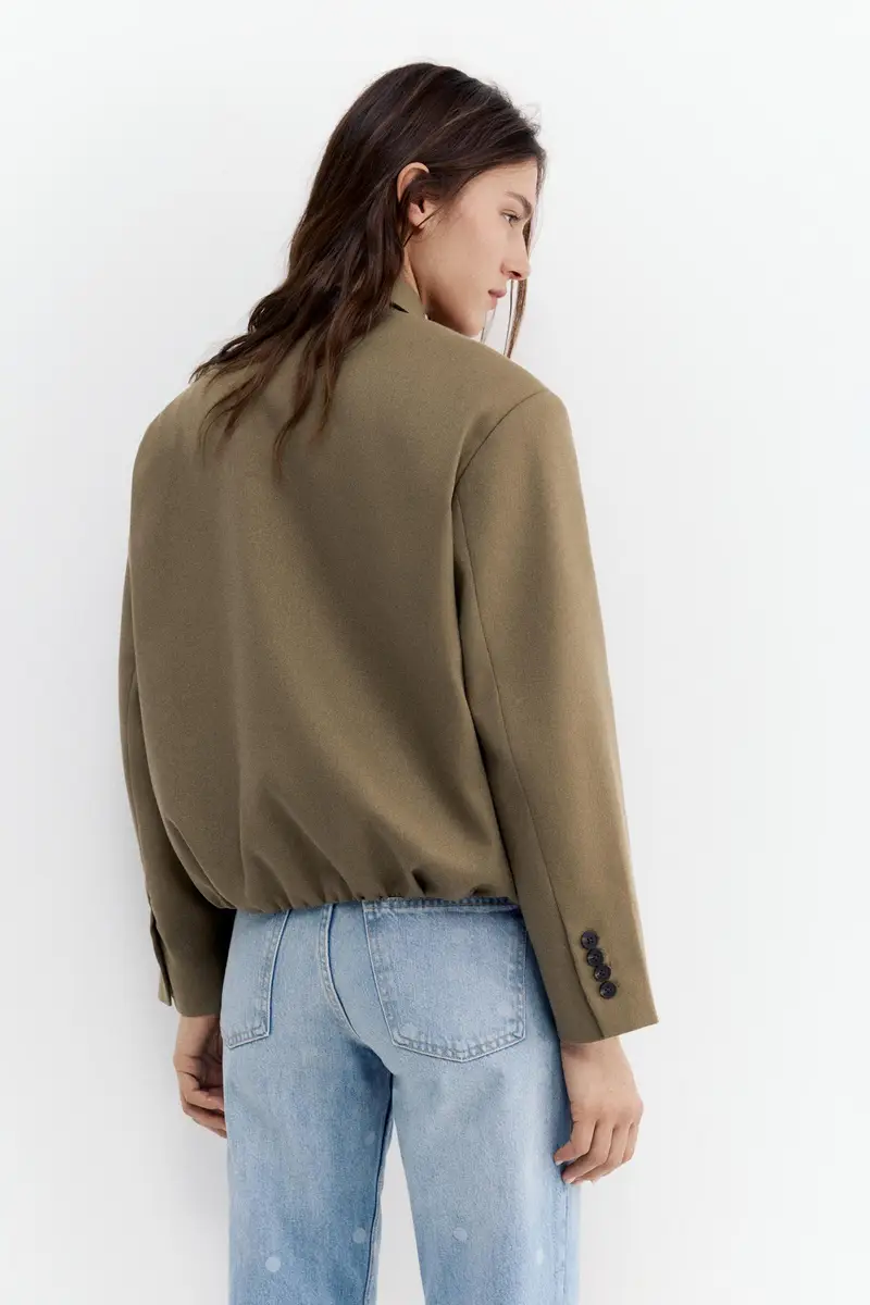 Giacca Tailored Fit A Palloncino Cammello miniatura 3