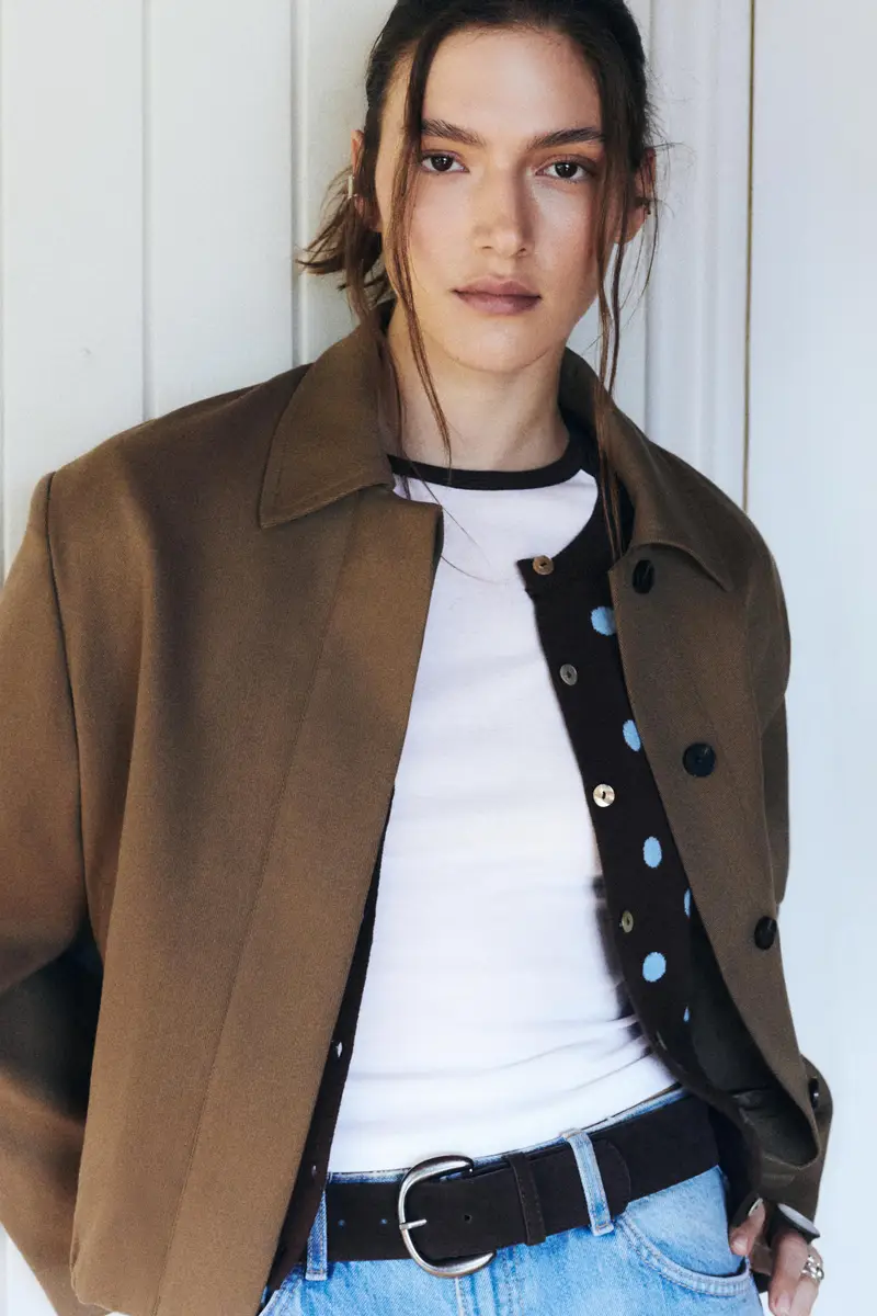 Giacca Tailored Fit A Palloncino Cammello