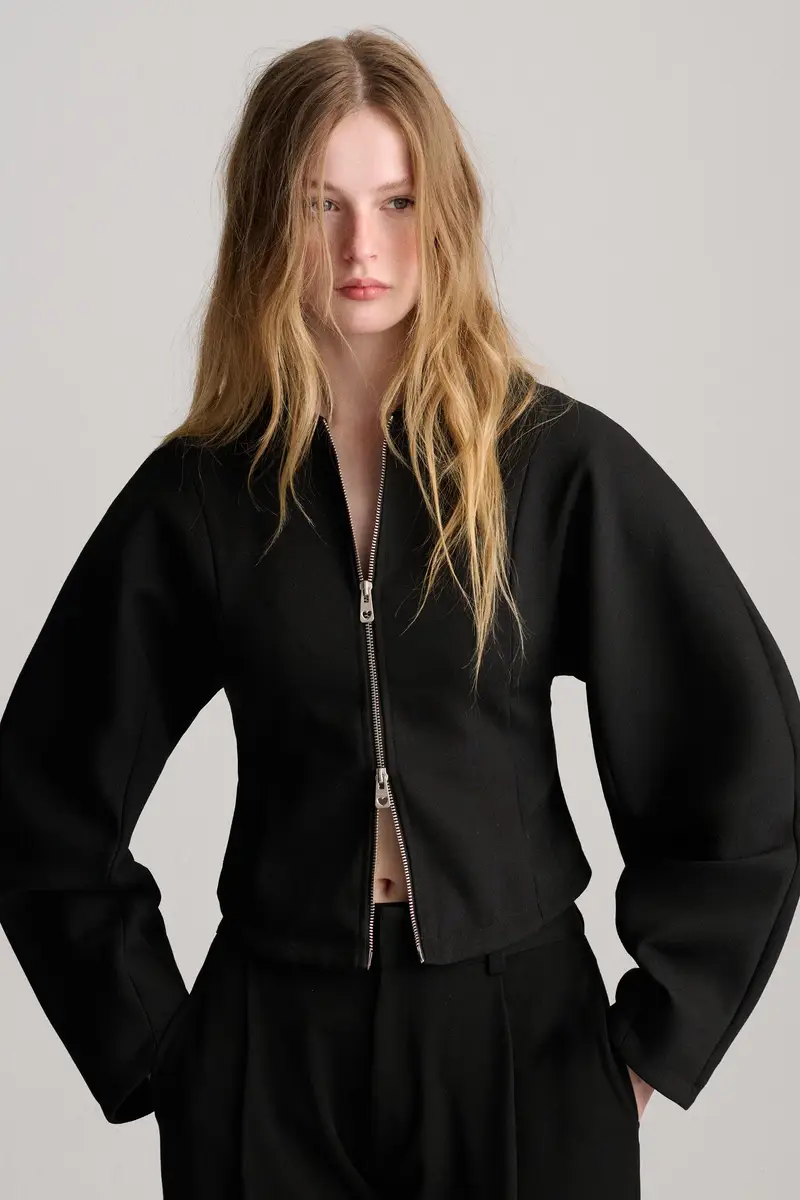 Giacca Tailored Fit Dettaglio Cuore Nero miniatura 2