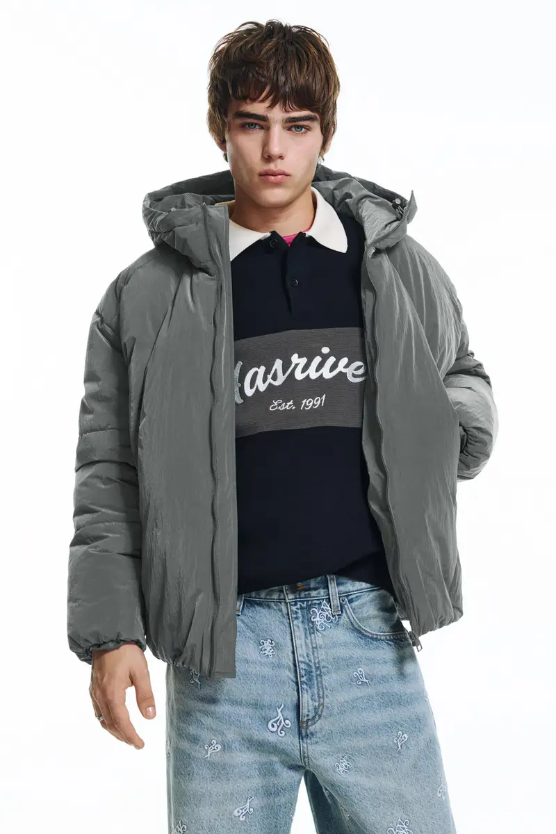 Pull&bear Giacca Trapuntata Grigio Antracite