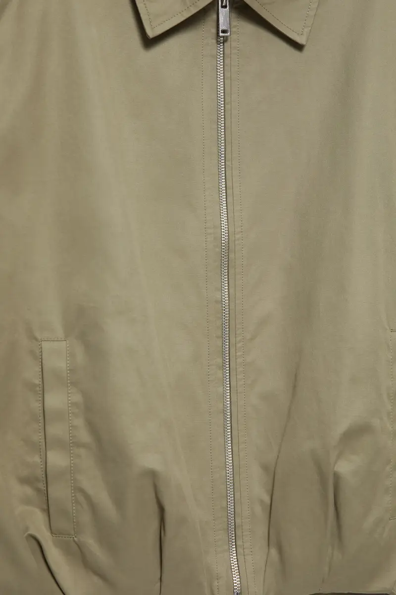 Gilet Con Cerniera E Orlo A Palloncino Kaki miniatura 3