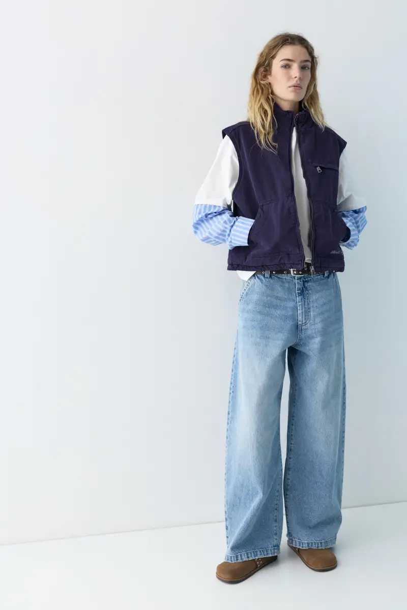 Pull&Bear Gilet Blu 4236058 miniatura 2