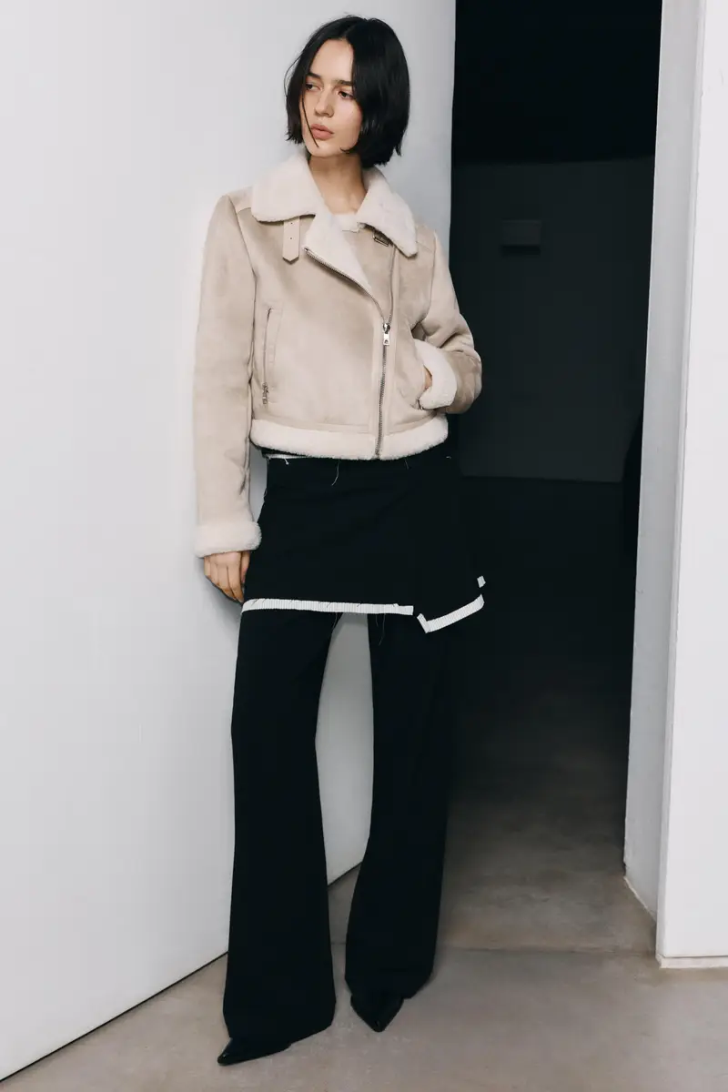 Giubbotto Corto Double Face Beige