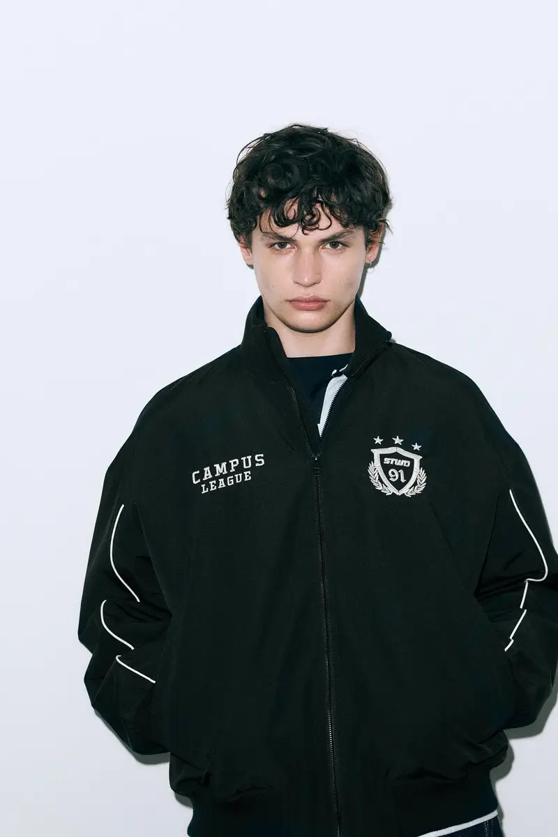 Giubbotto Imbottito Stwd Ricami Nero