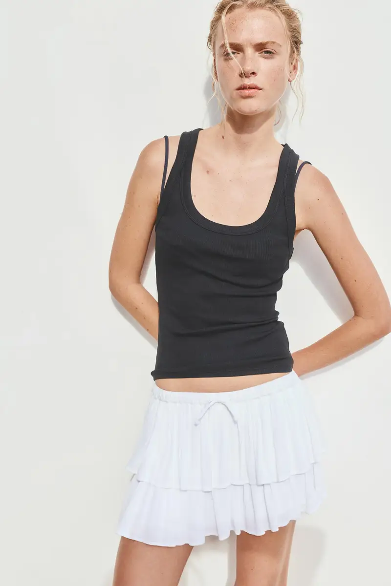 Gonna Pantalone A Balze Bianco