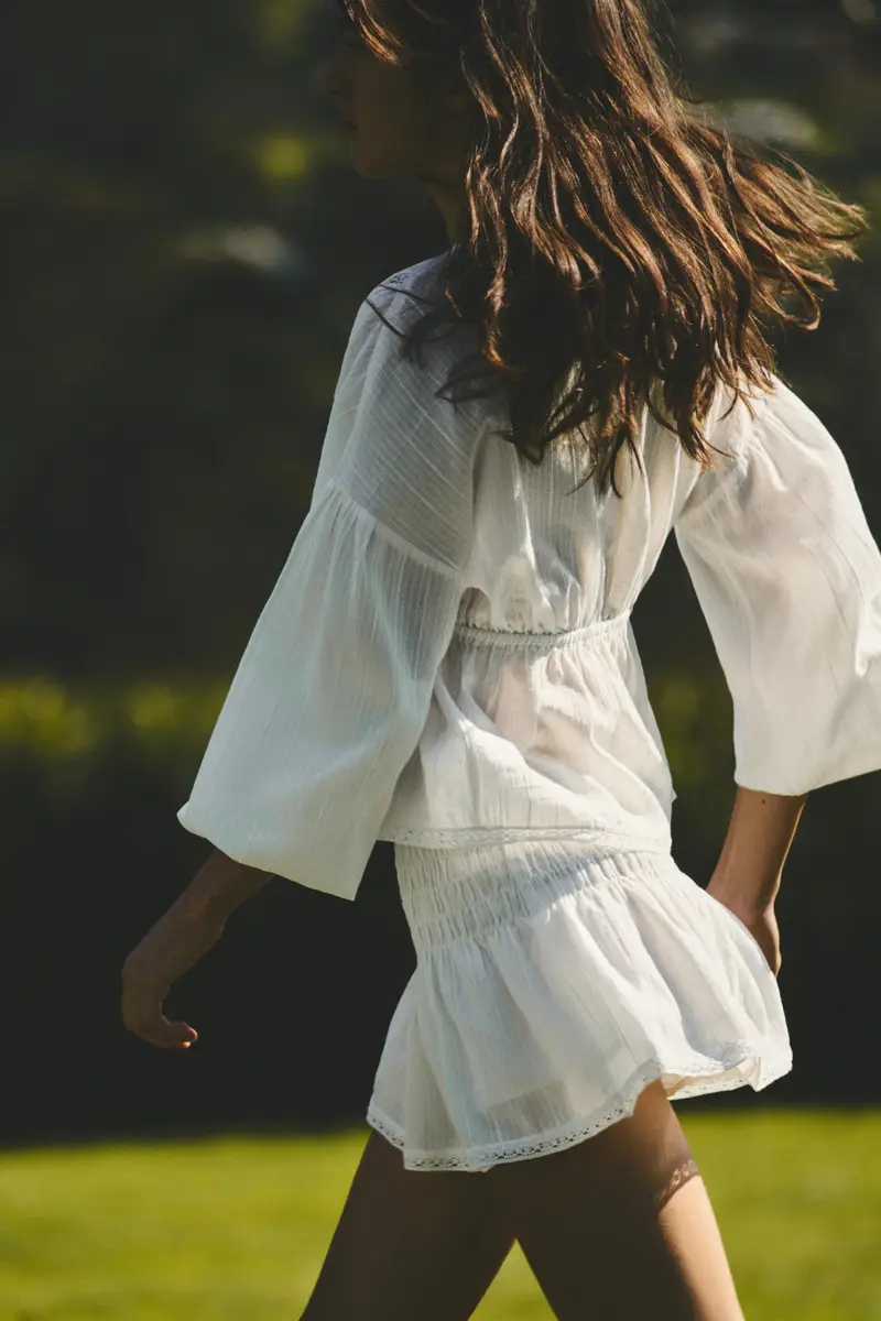 Gonna Pantalone A Balze Bianco