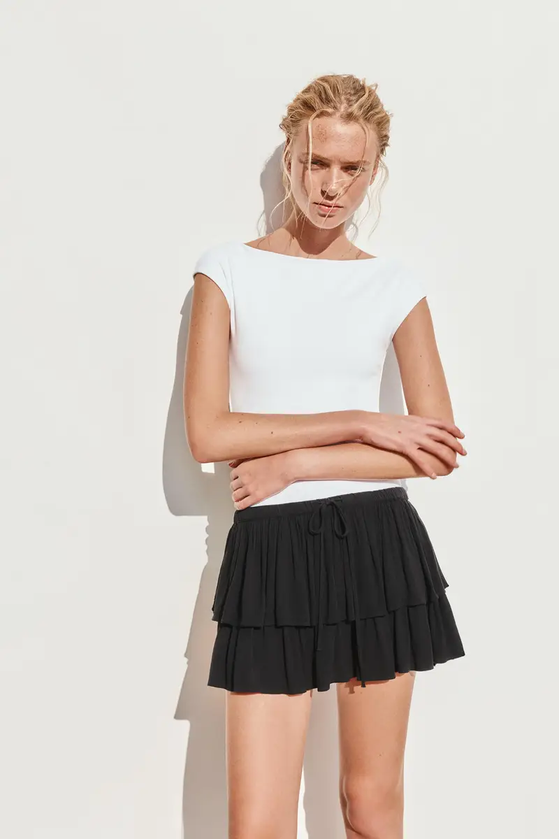 Gonna Pantalone A Balze Nero