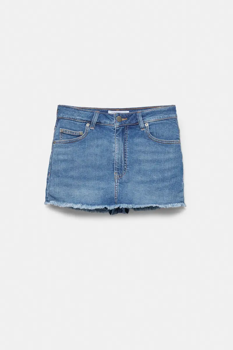 Gonna Pantalone In Denim Azzurro medio