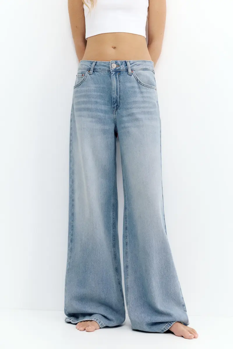 Jeans Baggy Oversize Azzurro medio miniatura 2