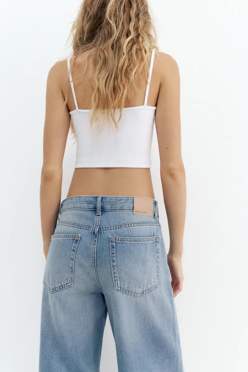 Jeans Baggy Oversize Azzurro medio miniatura 3