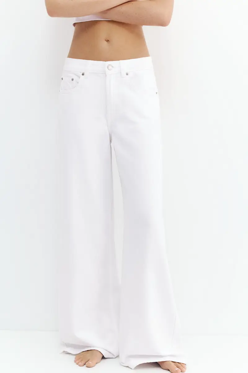 Jeans Baggy Oversize Bianco miniatura 2