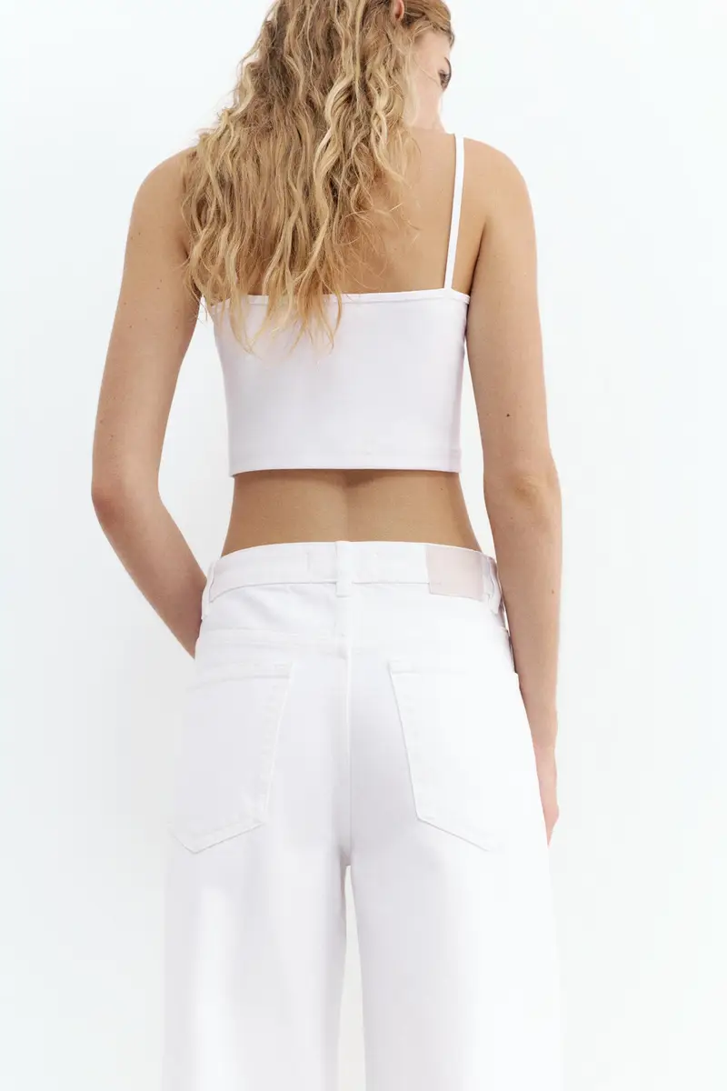 Jeans Baggy Oversize Bianco miniatura 3