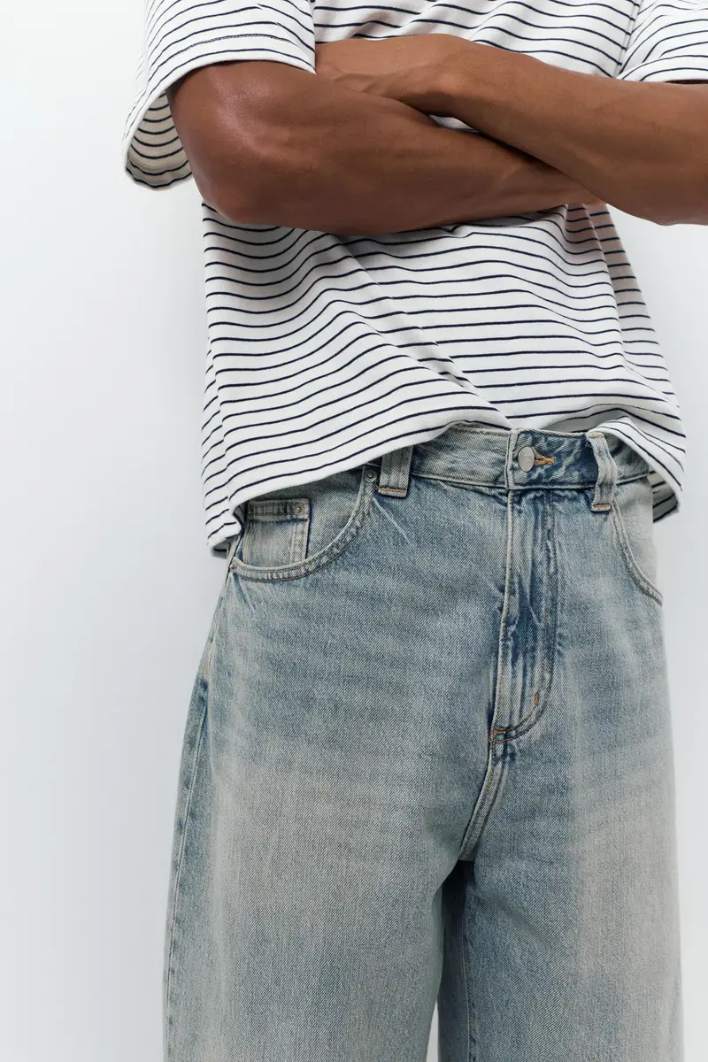 Jeans Baggy Relax Fit Azzurro tinta miniatura 3