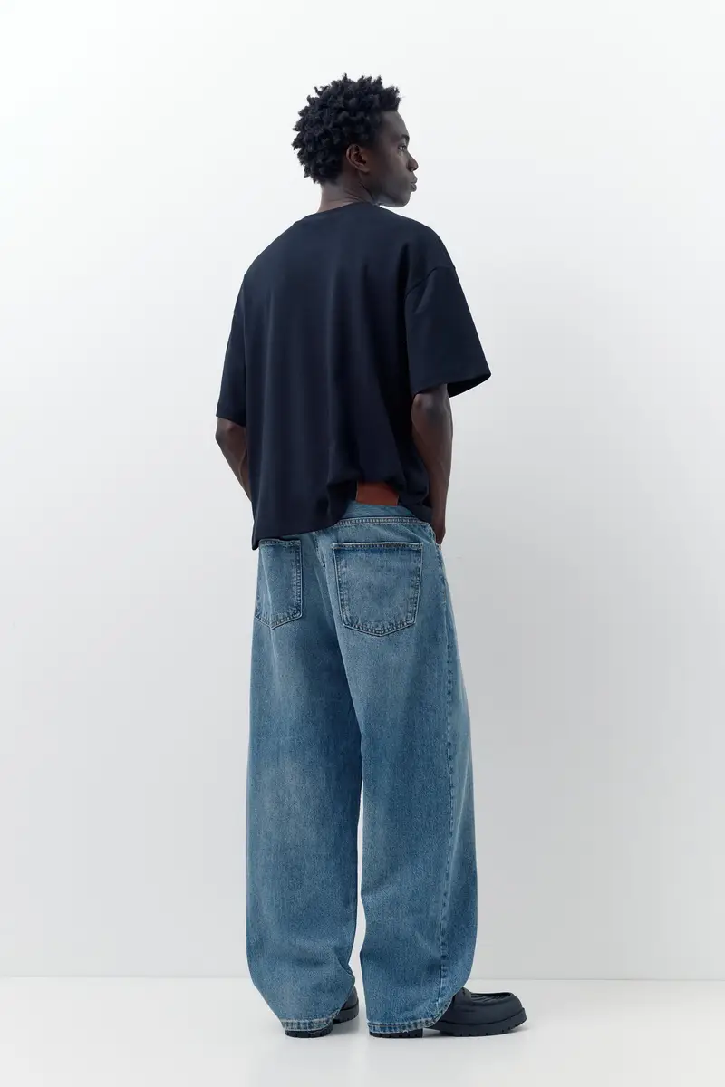 Jeans Baggy Relaxed Azzurro medio miniatura 2