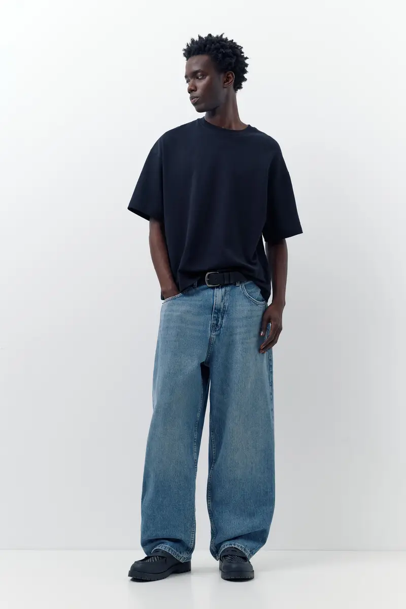 Jeans Baggy Relaxed Azzurro medio
