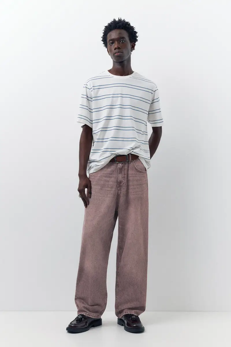 Jeans Baggy Relaxed Fucsia