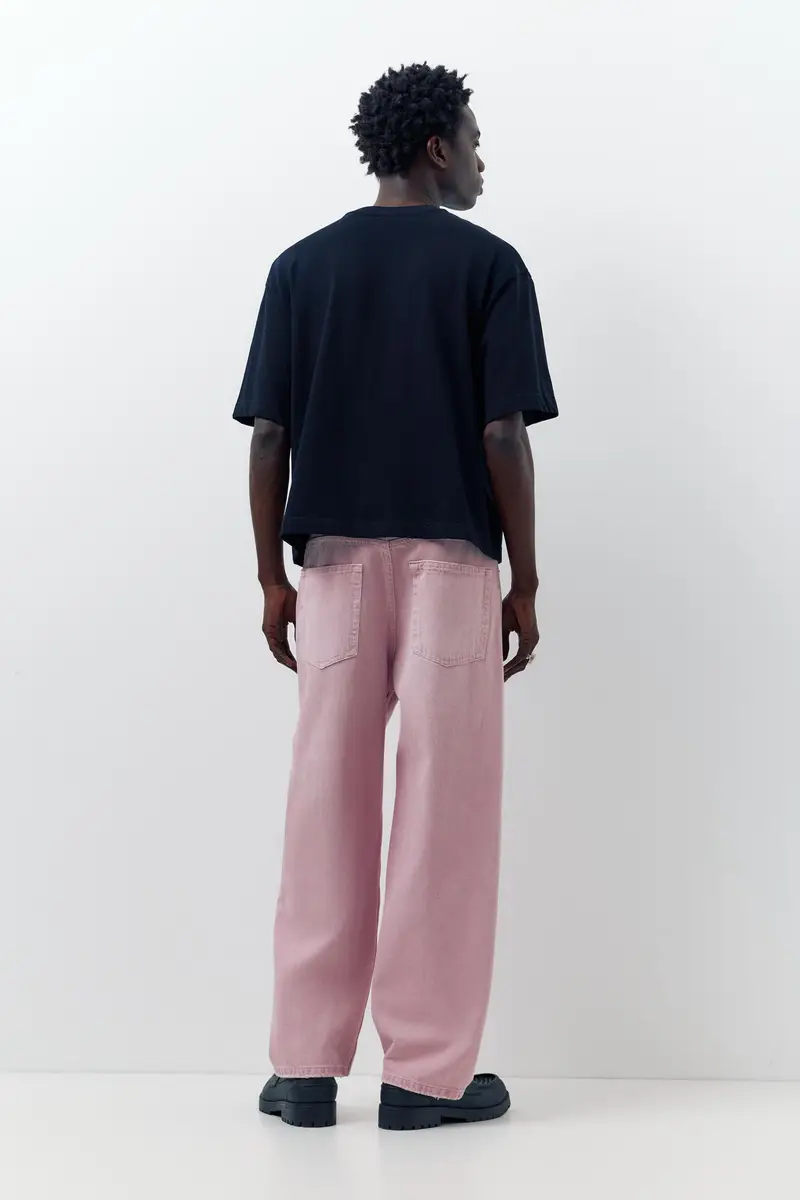 Jeans Baggy Rosa chiaro miniatura 2