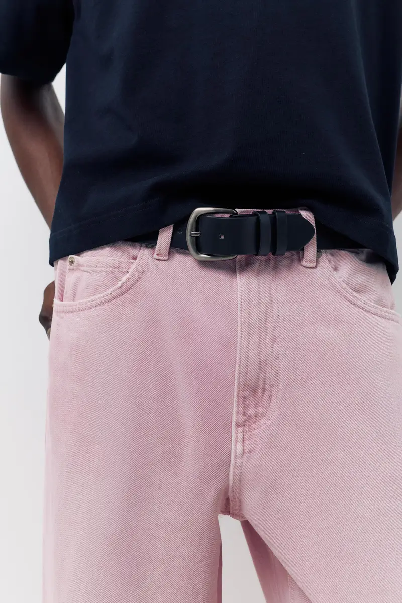 Jeans Baggy Rosa chiaro miniatura 3