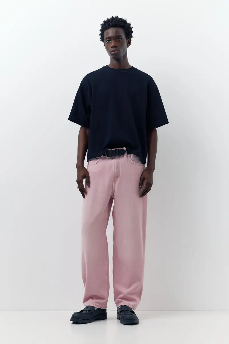 Jeans Baggy Rosa chiaro