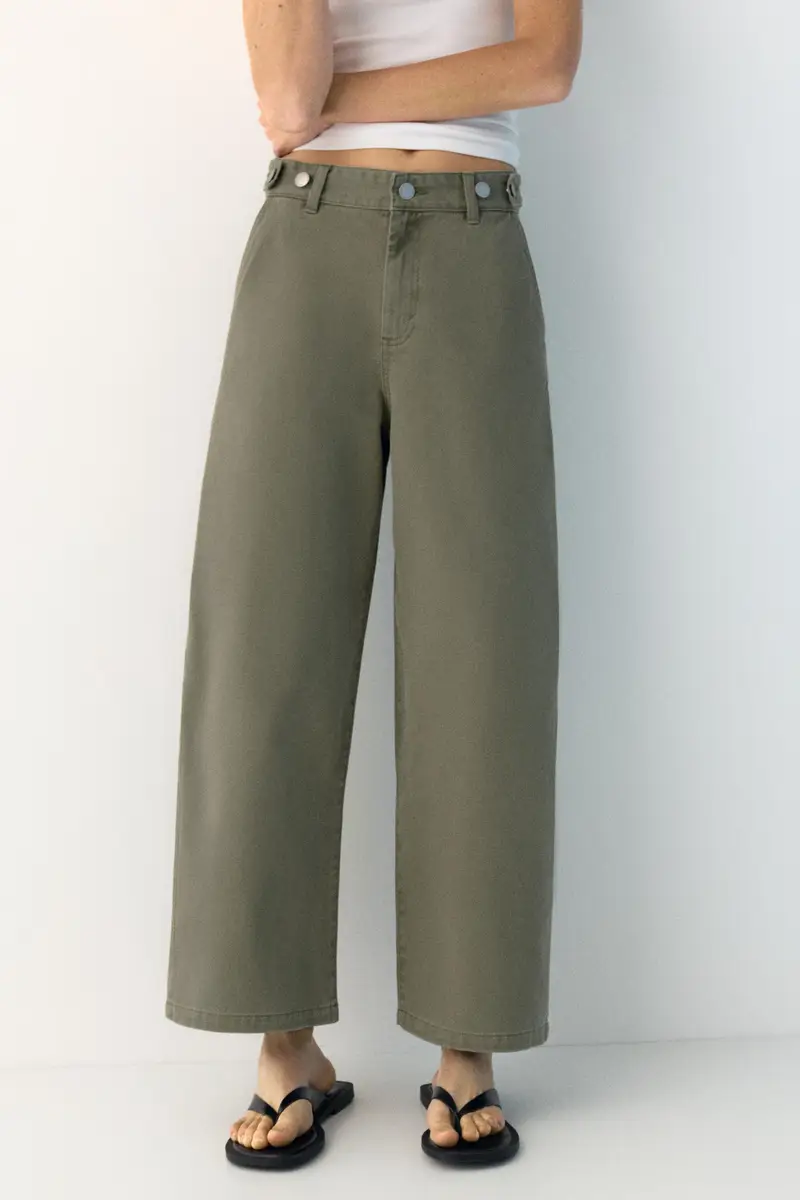 Jeans Balloon Vita Regolabile Kaki miniatura 2