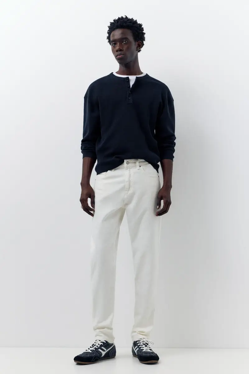 Jeans Slim Bianco rotto