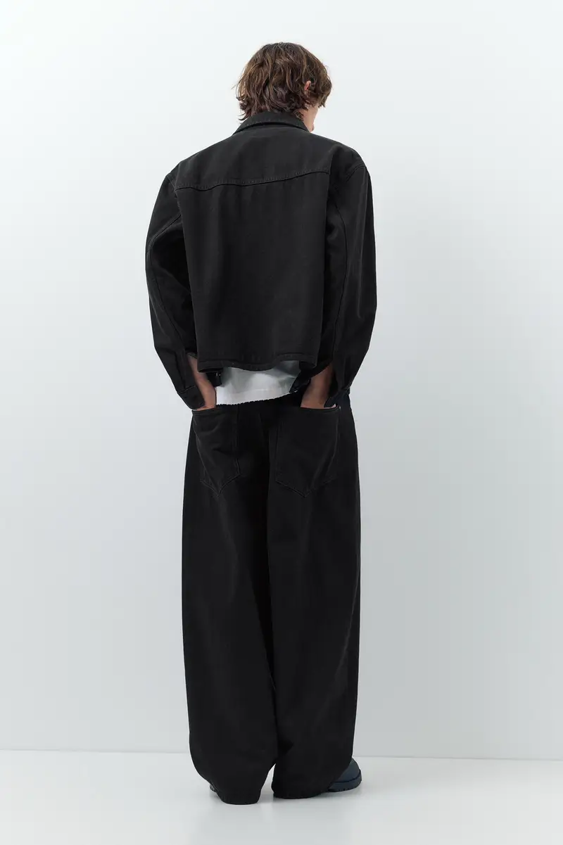 Jeans Super Baggy Nero miniatura 2