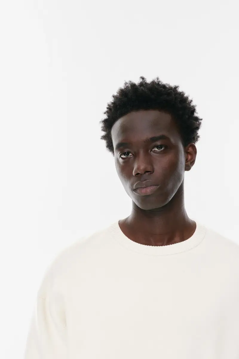 Jersey In Maglia Soft Bianco rotto miniatura 3