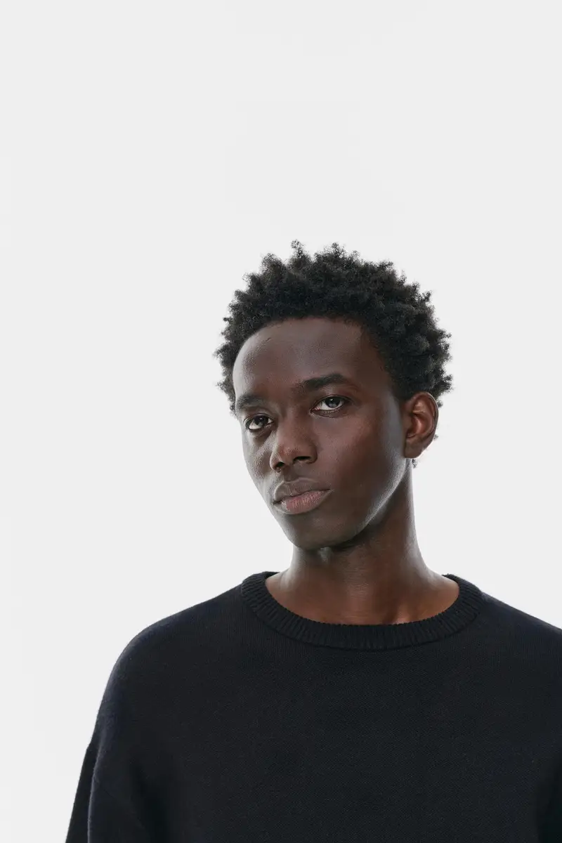 Jersey In Maglia Soft Nero miniatura 3