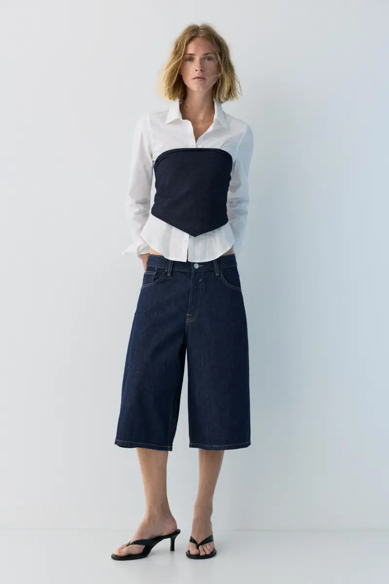 Jorts A Vita Bassa Blu marino miniatura 2