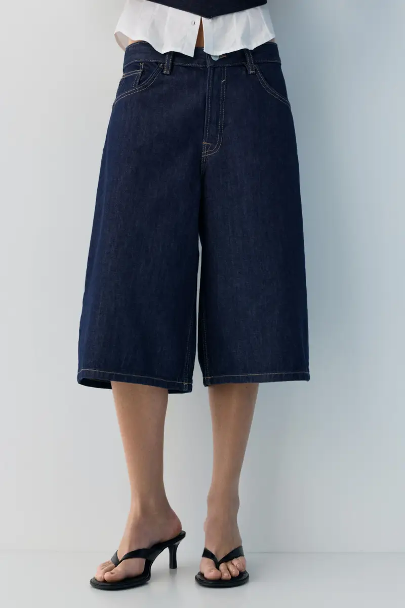 Jorts A Vita Bassa Blu marino miniatura 3