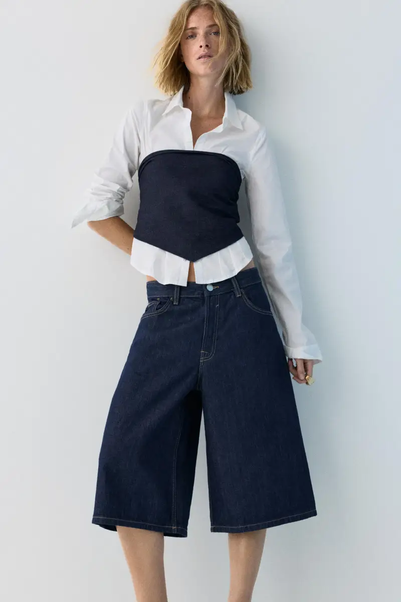 Jorts A Vita Bassa Blu marino