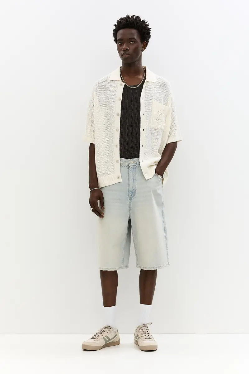 Jorts Skater Indigo chiaro