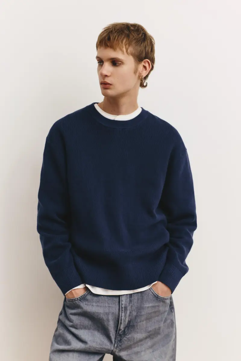 Maglia A Collo Rotondo Con Struttura Piombo