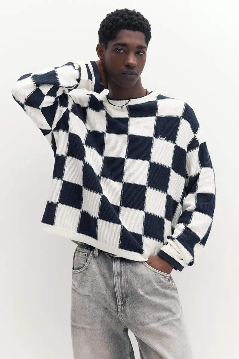 Maglia A Quadri Stwd Bianco rotto miniatura 2