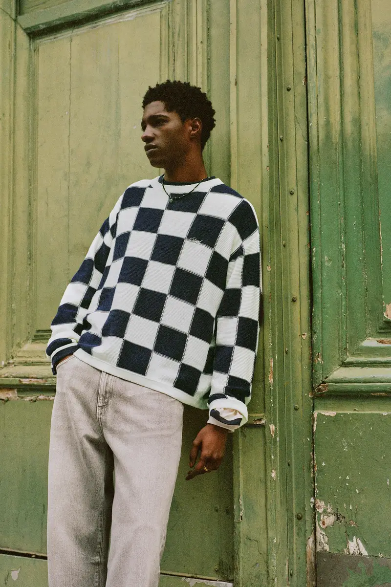 Maglia A Quadri Stwd Bianco rotto