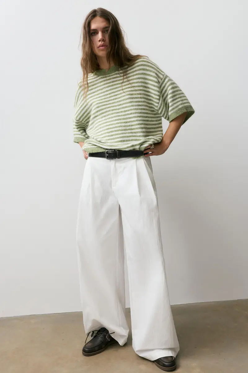 Maglia Boxy A Maniche Corte Oliva