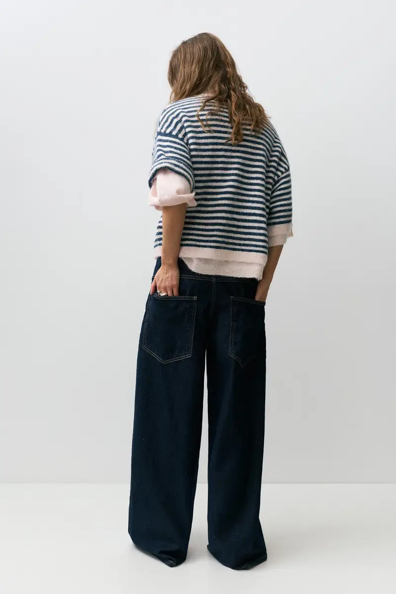 Maglia Boxy A Maniche Corte Rosa miniatura 3