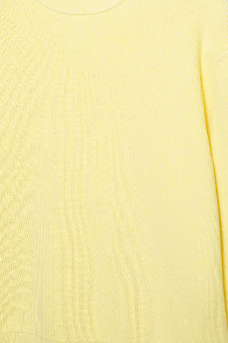 Maglia Collo Rotondo Giallo miniatura 2