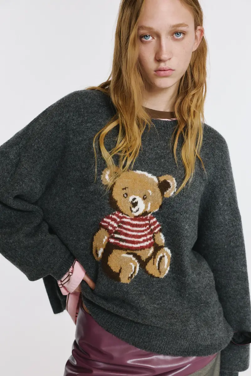 Maglia Orsetto Grigio antracite miniatura 3