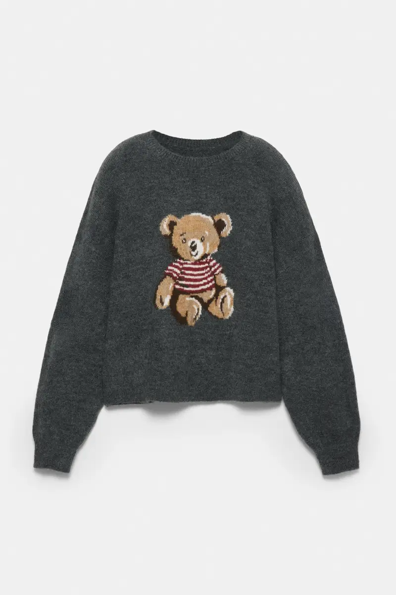 Maglia Orsetto Grigio antracite miniatura 2