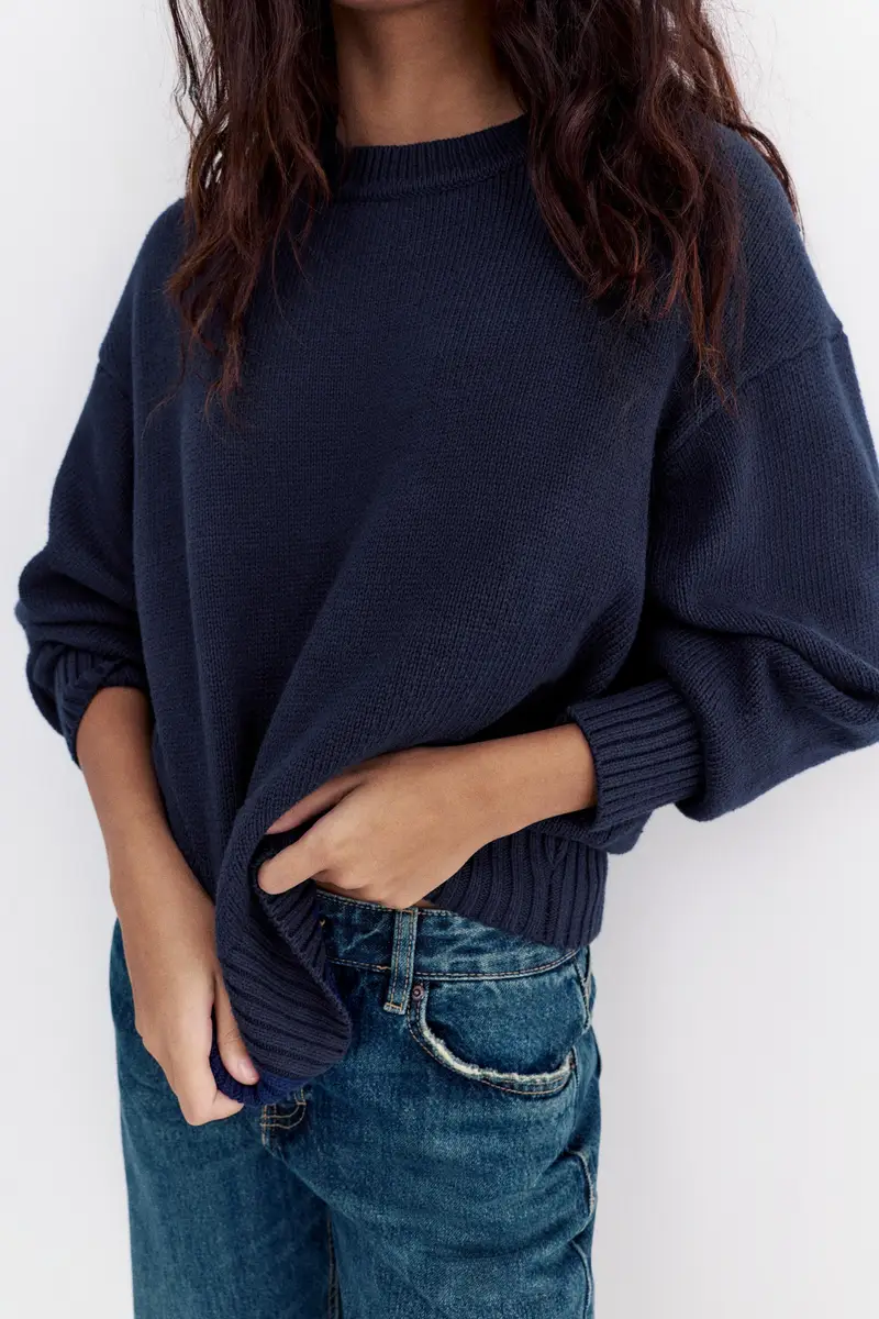 Maglia Oversize Blu marino miniatura 3