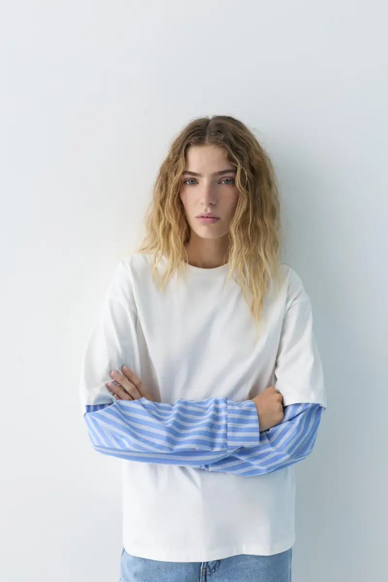 Maglietta A Doppio Strato Sabbia miniatura 2