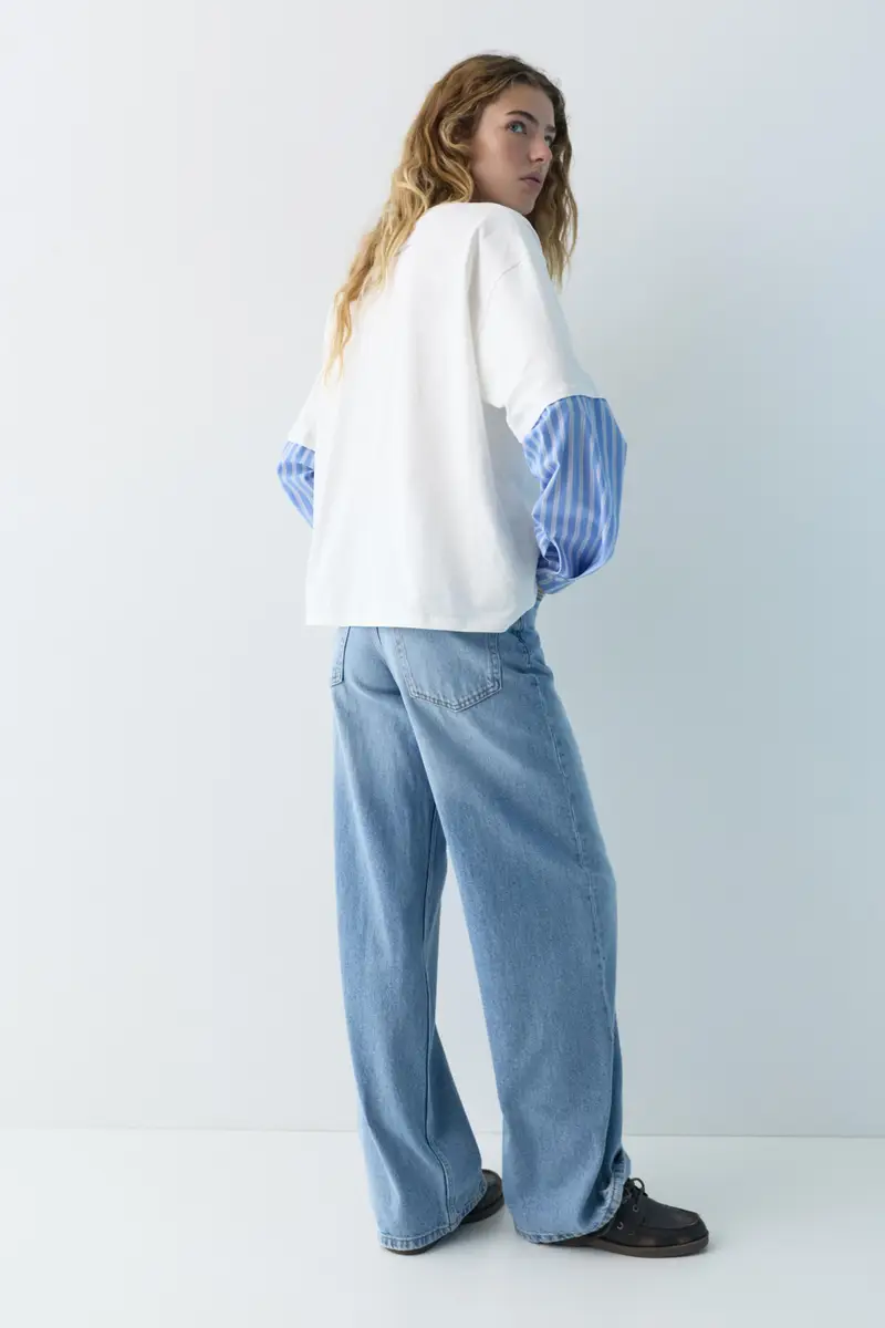 Maglietta A Doppio Strato Sabbia miniatura 3