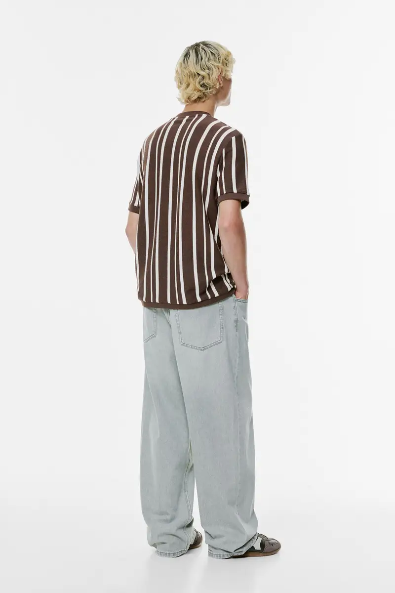 Maglietta A Maglia Con Pannelli Cioccolato miniatura 2