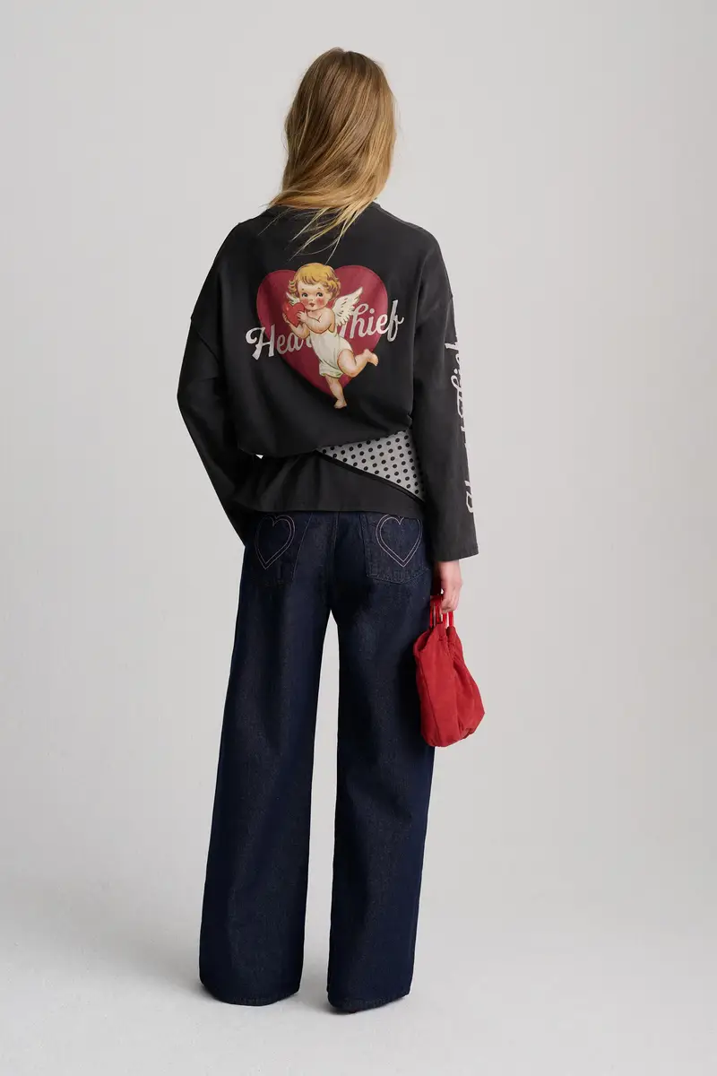 Maglietta A Maniche Lunghe Cupido Grigio antracite miniatura 3