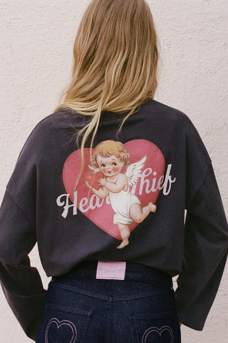 Maglietta A Maniche Lunghe Cupido Grigio antracite