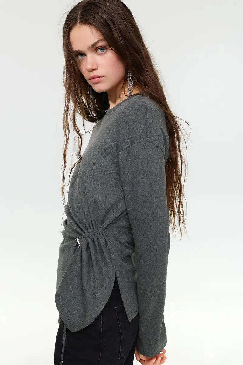 Maglietta A Maniche Lunghe Grigio vigoré miniatura 3