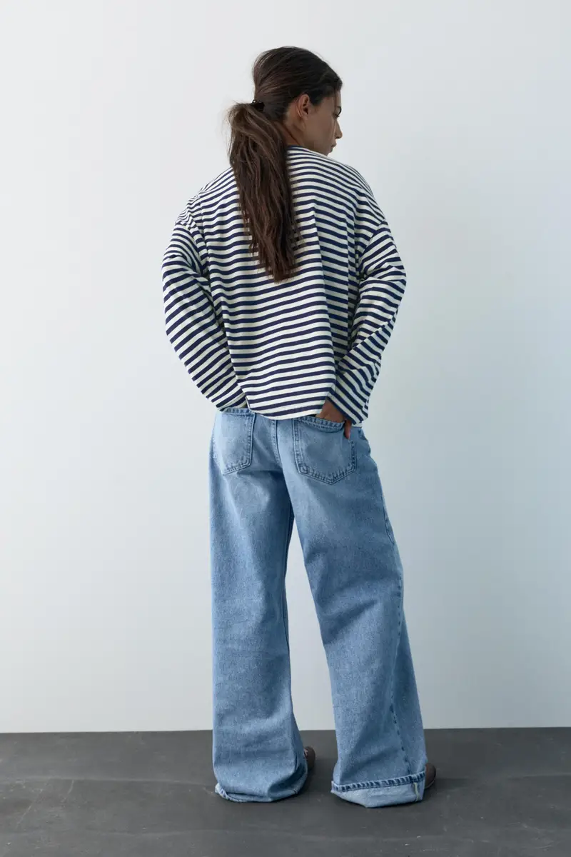 Maglietta A Righe Con Toppa miniatura 2