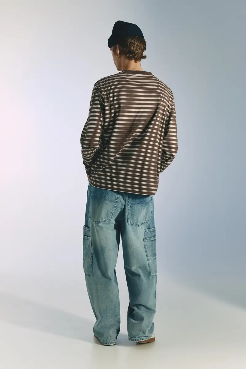 Maglietta A Righe Ford Marrone miniatura 2